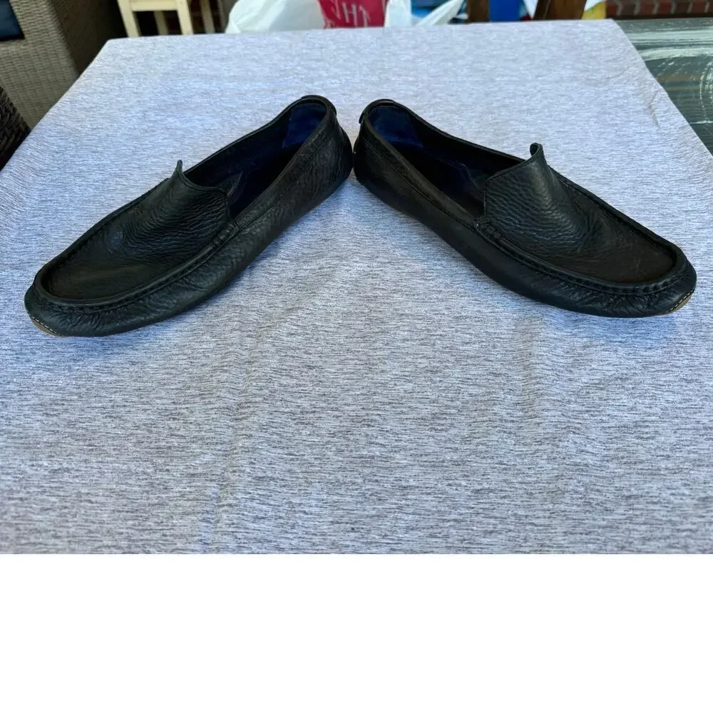 COLE HAAN Men's Black leather shoes, size 10. Loafers/Driving Mocs